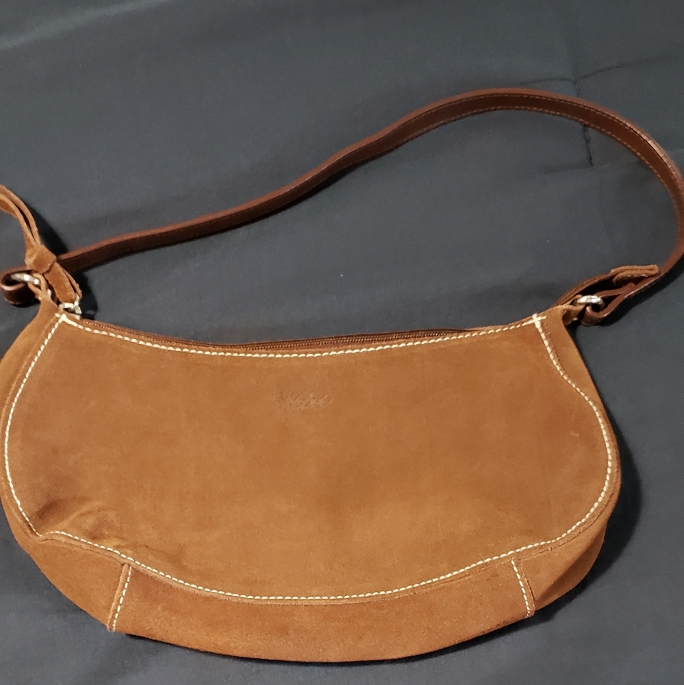 Mossimo Brown Leather/Suede Women's Handbag - Picture 11 of 11